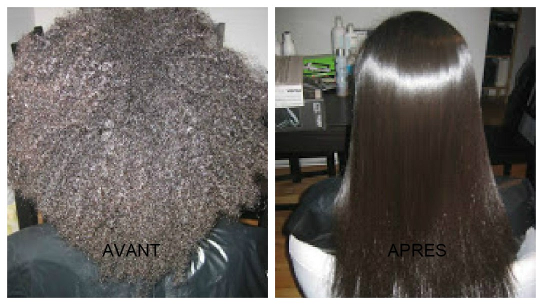 Coiffure Saida - photo avant après lissage sur cheveux haitiens et crépus